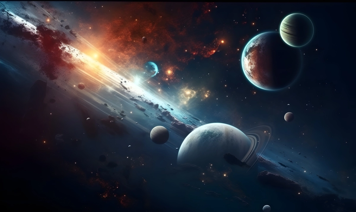 Weltraum, Planeten und Alien  Zauberer Dacapo